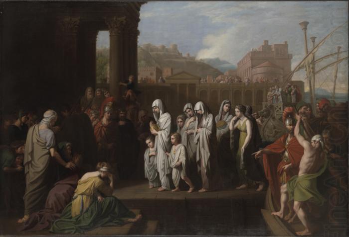 Benjamin West Agrippina Landing at Brundisium with the Ashes of Germanicus china oil painting image
